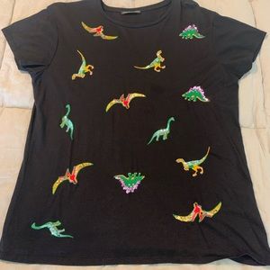 Zara sequin Dino top